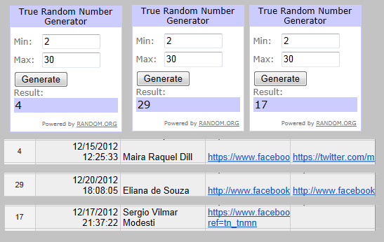 sorteio